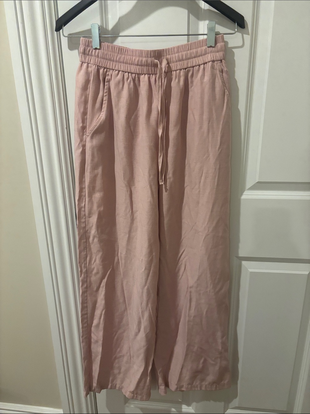 HALARA Blush Pink Wide-Leg Drawstring Pants Brand New